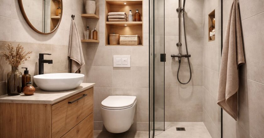 Slimme inrichting van een kleine badkamer met groots effect