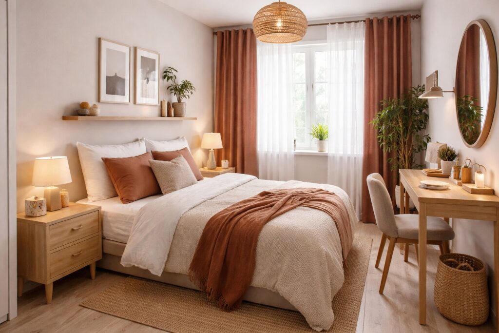 inrichting kleine slaapkamer, kleine slaapkamer