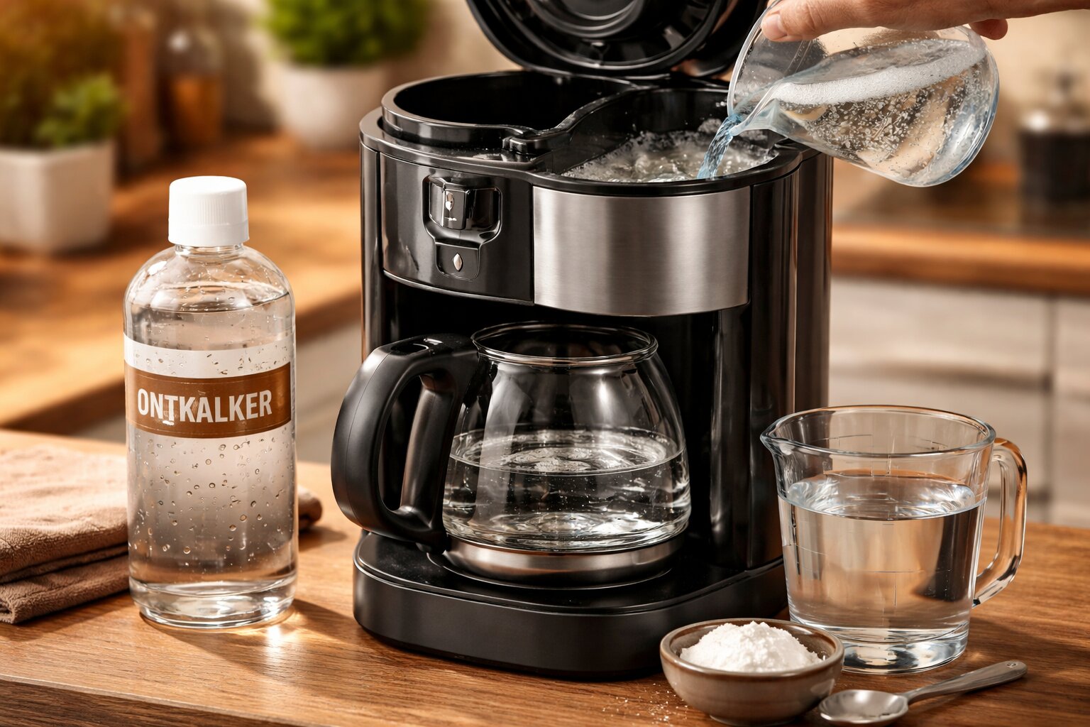 koffiezetapparaat ontkalken, koffiezetapparaat