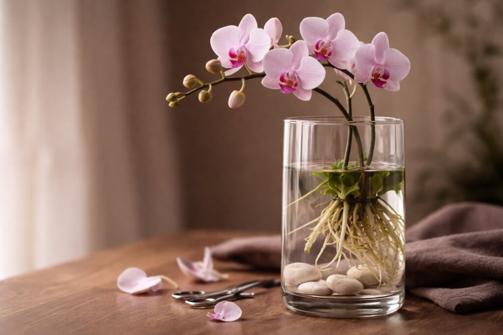 Een orchidee in water verzorgen: stijlvol experiment of duurzame keuze?